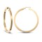 9ct Yellow Plain Square Tube Hoop Earrings