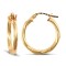 9ct yellow gold 2.5mm round-tube twisted creole Hoop Earrings