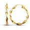 9ct yellow gold super light polished c candy twist creole Hoop Earrings