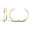 9ct yellow gold Diamond Cut hinged Sleeper Earrings