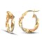 9ct 3 tri-colour gold creole Hoop Earrings