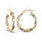 9ct 3 tri-colour gold creole Hoop Earrings