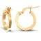 9ct yellow gold square tube creole Hoop Earrings