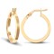 9ct yellow gold square tube creole Hoop Earrings