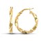 9ct yellow gold polished / frost creole Hoop Earrings