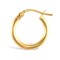 9ct yellow gold ultra light plain creole Hoop Earrings