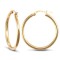 9ct yellow gold ultra light plain creole Hoop Earrings