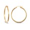 9ct yellow gold ultra light plain creole Hoop Earrings