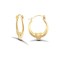 9ct yellow gold heart creole earrings.