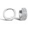 9ct white gold baby/Children's cubic zirconia pave set hinged hoop earrings.