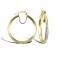9ct yellow gold pave set cubic zirconia creole hoop earrings