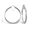 9ct white gold pave set cubic zirconia creole hoop earrings