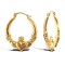 9ct yellow gold polished Claddagh creole earrings