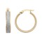 9ct Yellow Gold 15mm Moon Dust hoop Earrings