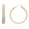 9ct Yellow Gold 20mm Moon Dust hoop Earrings