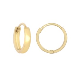 9ct Yellow Gold Plain 10mm Huggie Earrings 9ct Yellow Gold Plain 10mm Huggie Earrings