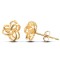 solid 9ct yellow gold hand finished knot design Stud Earrings
