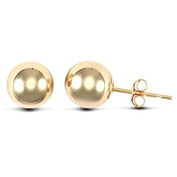 9ct yellow gold 7mm ball Stud Earrings