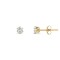 9ct yellow gold Stud Earrings claw-set with a 3mm solitaire cubic zirconia stone.