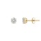 9ct yellow gold Stud Earrings claw-set with a 4mm solitaire cubic zirconia stone.