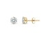 9ct yellow gold Stud Earrings claw-set with a 5mm solitaire cubic zirconia stone.