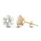 9ct yellow gold Stud Earrings claw-set with a 7mm solitaire cubic zirconia stone.