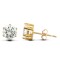 solid 9ct yellow gold hand finished stud earrings claw-set with a 5mm solitaire cubic zirconia stone.