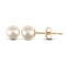 4.5 - 5mm premium quality cultured pearl Stud Earrings with a 9ct yellow gold post and butterfly fitting.