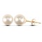 6.5 - 7mm premium quality cultured pearl Stud Earrings with a 9ct yellow gold post and butterfly fitting.