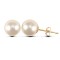 7.5 - 8mm premium quality cultured pearl Stud Earrings with a 9ct yellow gold post and butterfly fitting.