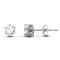 solid 9ct white gold hand finished Stud Earrings claw-set with a 4mm solitaire cubic zirconia stone.