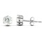 solid 9ct white gold hand finished Stud Earrings claw-set with a 6mm solitaire cubic zirconia stone.