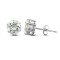 solid 9ct white gold hand finished Stud Earrings claw-set with a 8mm solitaire cubic zirconia stone.