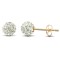 9ct yellow gold clear sparkling crystal set 6mm ball Stud Earrings