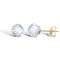 9ct yellow gold Aurora Borealis round stud earrings