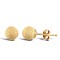 9ct yellow gold frosted 5mm ball stud earrings
