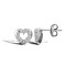 9ct white gold outline heart earrings with cubic zirconia's