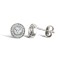 9ct white gold pave set cubic zirconia edged with surrounding pave set CZs Earrings