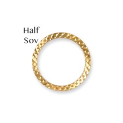 9ct Yellow Gold Half Sovereign Bezel