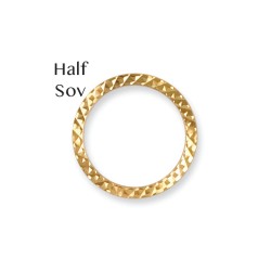 9ct Yellow Gold Half Sovereign Bezel