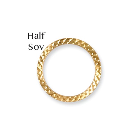 9ct Yellow Gold Half Sovereign Bezel