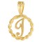 9ct Yellow Gold Rope initial Pendant