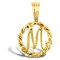 9ct Yellow Gold Rope initial Pendant