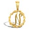 9ct Yellow Gold Rope initial Pendant