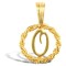 9ct Yellow Gold Rope initial Pendant