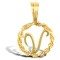 9ct Yellow Gold Rope initial Pendant