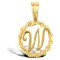 9ct Yellow Gold Rope initial Pendant