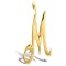 9ct Yellow Gold Polished Script Initial Pendant