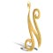 9ct Yellow Gold Polished Script Initial Pendant