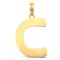 9ct Yellow Gold Plain Initial Pendant